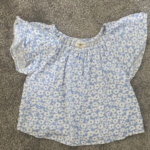 Crewcuts Blue and White Floral Kids Top